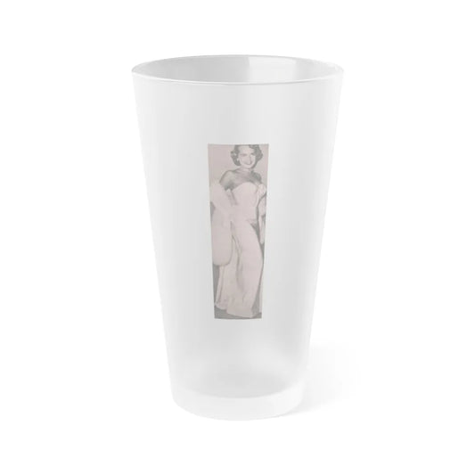 Terry Moore #558 - 1.75x5.75 Magazine Page Photo Clipping (Vintage Female Icon) Frosted Pint Glass 16oz-16oz-Frosted-Go Mug Yourself