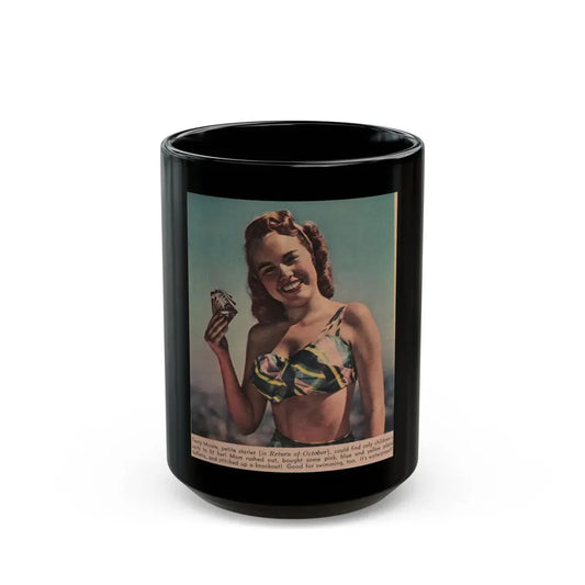 Terry Moore #559 - Magazine Page Photo Clipping (Vintage Female Icon) Black Coffee Mug 15oz - Go Mug Yourself