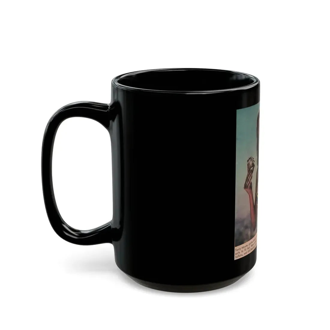 Terry Moore #559 - Magazine Page Photo Clipping (Vintage Female Icon) Black Coffee Mug - Go Mug Yourself
