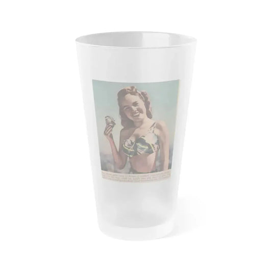 Terry Moore #559 - Magazine Page Photo Clipping (Vintage Female Icon) Frosted Pint Glass 16oz 16oz Frosted - Go Mug Yourself