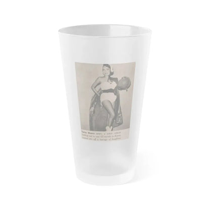 Terry Moore #560 - Magazine Page Photo Clipping (Vintage Female Icon) Frosted Pint Glass 16oz 16oz Frosted - Go Mug Yourself