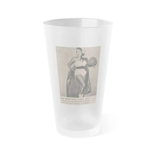 Terry Moore #560 - Magazine Page Photo Clipping (Vintage Female Icon) Frosted Pint Glass 16oz 16oz Frosted - Go Mug Yourself