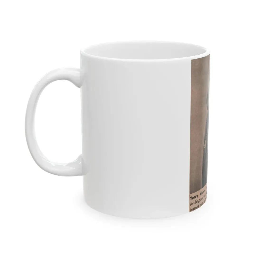 Terry Moore #560 - Magazine Page Photo Clipping (Vintage Female Icon) White Coffee Mug - Go Mug Yourself