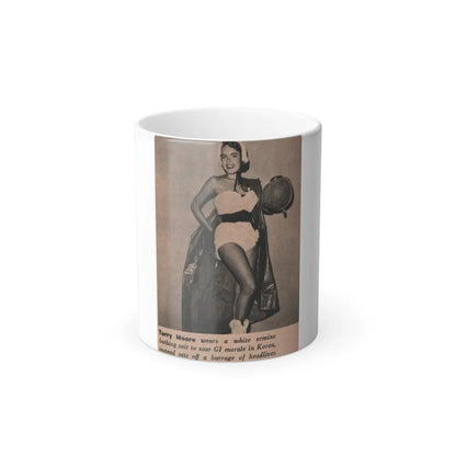 Terry Moore #560 - Magazine Page Photo Clipping (Vintage Female Icons) Color Changing Mug 11oz-11oz-Go Mug Yourself