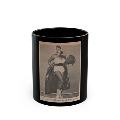 Terry Moore #561 - Magazine Page Photo Clipping (Vintage Female Icon) Black Coffee Mug 11oz - Go Mug Yourself