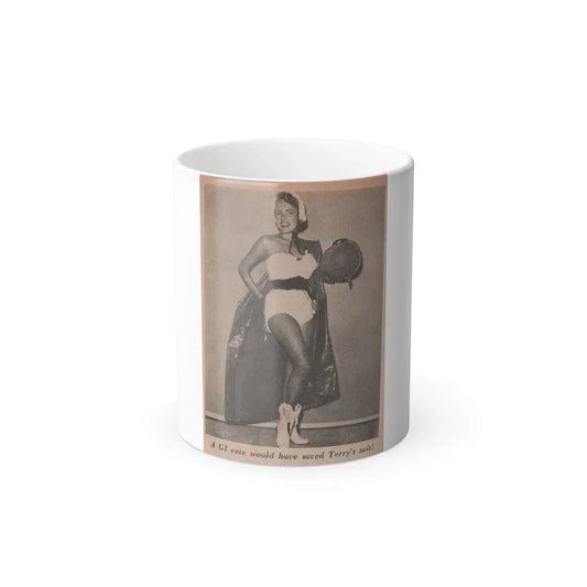 Terry Moore #561 - Magazine Page Photo Clipping (Vintage Female Icon) Color Changing Mug 11oz 11oz - Go Mug Yourself