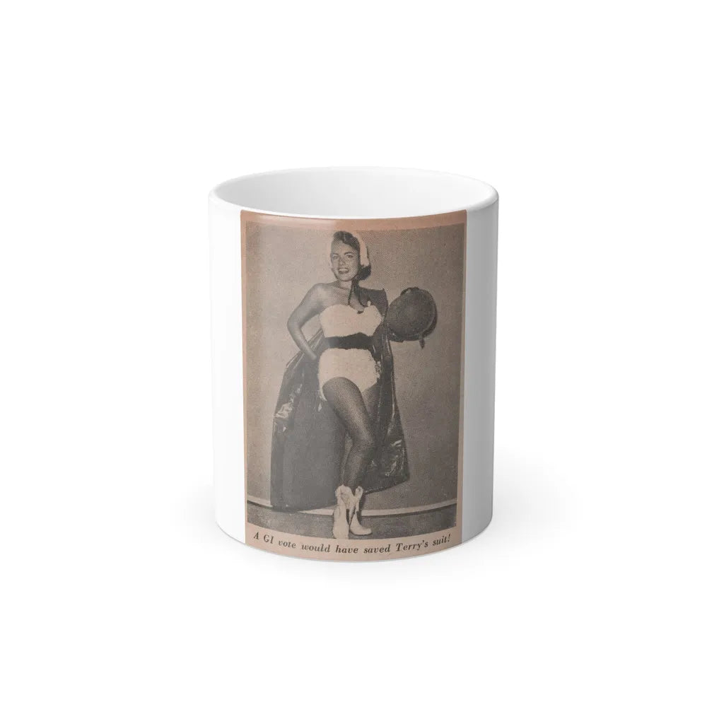 Terry Moore #561 - Magazine Page Photo Clipping (Vintage Female Icons) Color Changing Mug 11oz-11oz-Go Mug Yourself