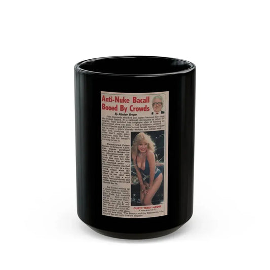 Terry Moore #564 - Magazine Page Clipping Circa 1984 (Vintage Female Icon) Black Coffee Mug 15oz - Go Mug Yourself