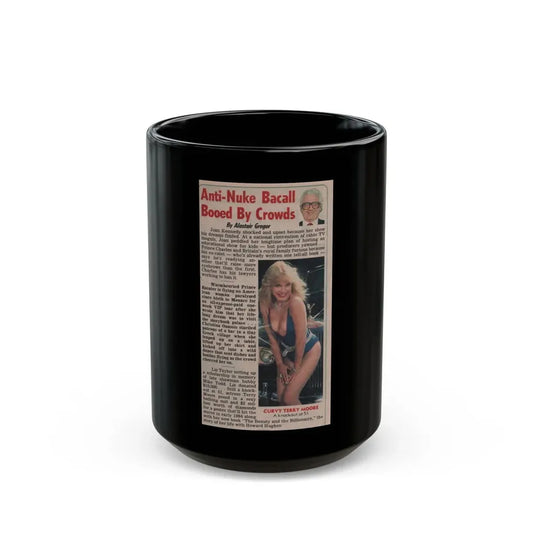 Terry Moore #564 - Magazine Page Clipping Circa 1984 (Vintage Female Icon) Black Coffee Mug 15oz - Go Mug Yourself
