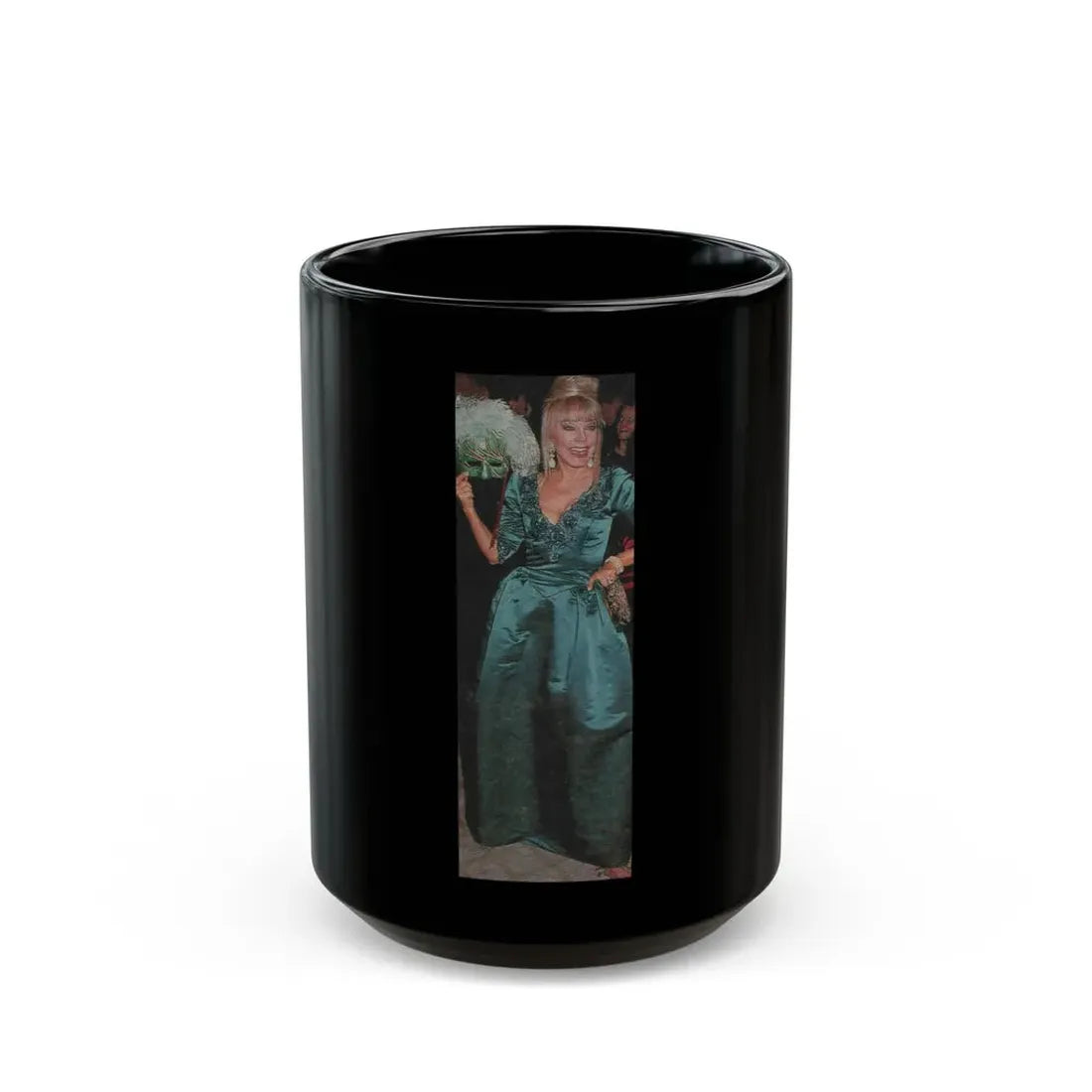 Terry Moore #566 - Magazine Page Photo Clipping Circa 1980's (Vintage Female Icon) Black Coffee Mug 15oz - Go Mug Yourself