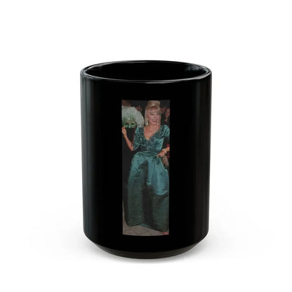 Terry Moore #566 - Magazine Page Photo Clipping Circa 1980's (Vintage Female Icon) Black Coffee Mug 15oz - Go Mug Yourself