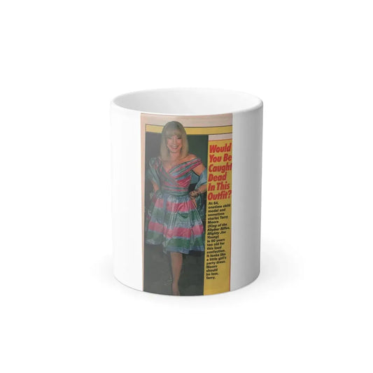 Terry Moore #567 - Magazine Page Photo Clipping Circa 1980's (Vintage Female Icon) Color Changing Mug 11oz 11oz - Go Mug Yourself