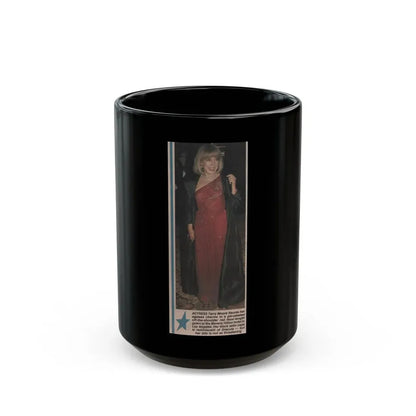 Terry Moore #568 - 2.5x6.5 Magazine Page Photo Clipping Circa 1980's (Vintage Female Icon) Black Coffee Mug - Go Mug Yourself
