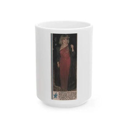 Terry Moore #568 - 2.5x6.5 Magazine Page Photo Clipping Circa 1980's (Vintage Female Icon) White Coffee Mug 15oz - Go Mug Yourself