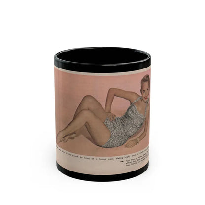 Terry Moore #569 - 6.75x4 Modern Screen Mag. July '55 (Vintage Female Icon) Black Coffee Mug 11oz - Go Mug Yourself