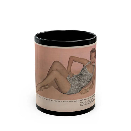 Terry Moore #569 - 6.75x4 Modern Screen Mag. July '55 (Vintage Female Icon) Black Coffee Mug 11oz - Go Mug Yourself