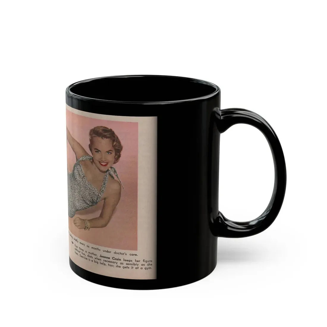 Terry Moore #569 - 6.75x4 Modern Screen Mag. July '55 (Vintage Female Icon) Black Coffee Mug - Go Mug Yourself