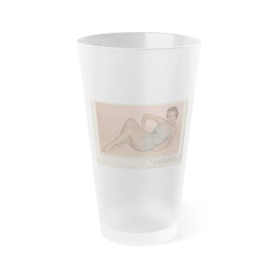 Terry Moore #569 - 6.75x4 Modern Screen Mag. July '55 (Vintage Female Icon) Frosted Pint Glass 16oz 16oz Frosted - Go Mug Yourself