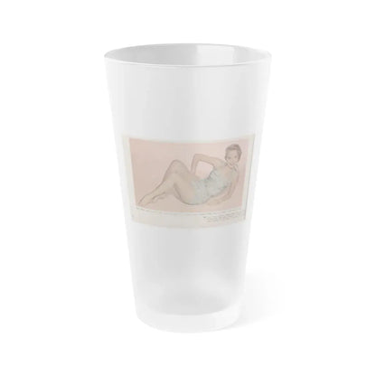 Terry Moore #569 - 6.75x4 Modern Screen Mag. July '55 (Vintage Female Icon) Frosted Pint Glass 16oz 16oz Frosted - Go Mug Yourself