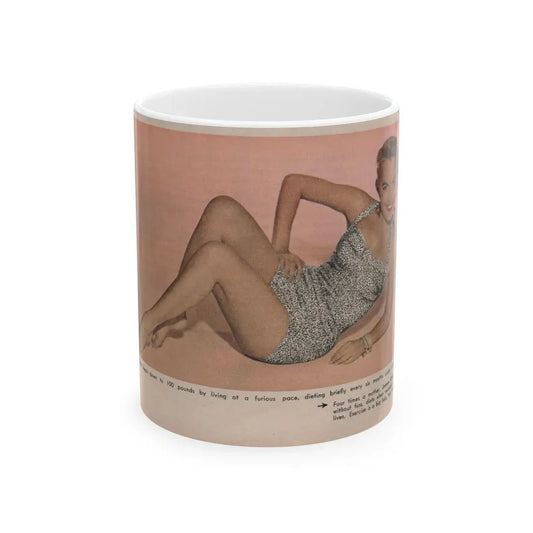 Terry Moore #569 - 6.75x4 Modern Screen Mag. July '55 (Vintage Female Icon) White Coffee Mug 11oz - Go Mug Yourself