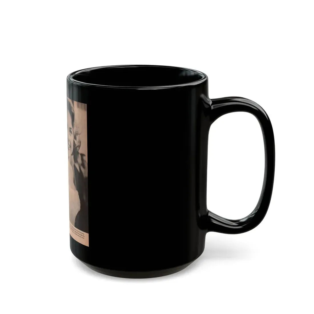 Terry Moore #575 - Magazine Page circa 50's (Vintage Female Icon) Black Coffee Mug - Go Mug Yourself