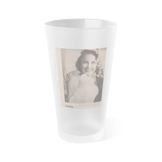 Terry Moore #575 - Magazine Page circa 50's (Vintage Female Icon) Frosted Pint Glass 16oz-16oz-Frosted-Go Mug Yourself