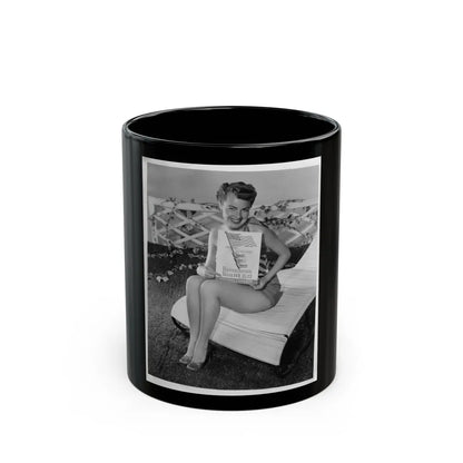 Terry Moore #582 (Vintage Female Icon) Black Coffee Mug-11oz-Go Mug Yourself
