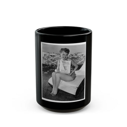 Terry Moore #582 (Vintage Female Icon) Black Coffee Mug-15oz-Go Mug Yourself