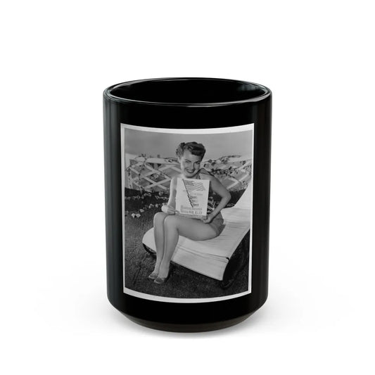 Terry Moore #582 (Vintage Female Icon) Black Coffee Mug-15oz-Go Mug Yourself