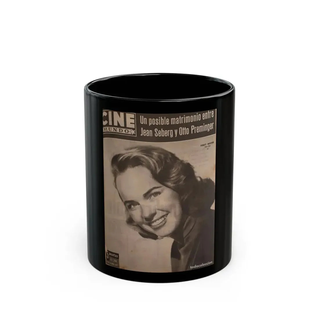 Terry Moore #583 - Mag. Cover (Vintage Female Icon) Black Coffee Mug 11oz - Go Mug Yourself