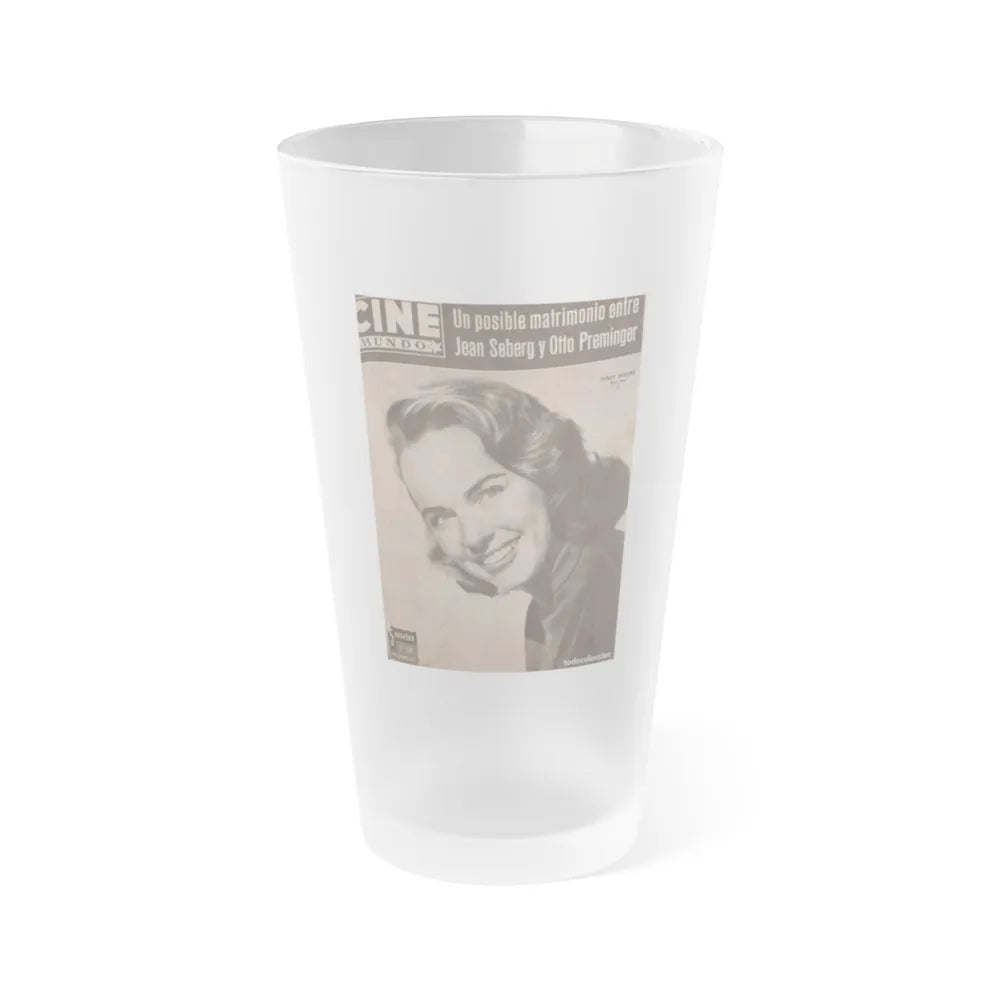Terry Moore #583 - Mag. Cover (Vintage Female Icon) Frosted Pint Glass 16oz-16oz-Frosted-Go Mug Yourself