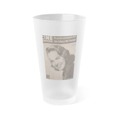 Terry Moore #583 - Mag. Cover (Vintage Female Icon) Frosted Pint Glass 16oz-16oz-Frosted-Go Mug Yourself