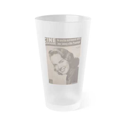 Terry Moore #583 - Mag. Cover (Vintage Female Icon) Frosted Pint Glass 16oz-16oz-Frosted-Go Mug Yourself