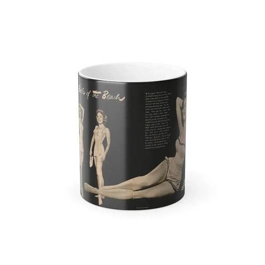 Terry Moore #588 - 10.5x14 Modern Screen '54 Magazine 2 Pages 1 Centerfold B&W Pin-Up plus 2 small ones (Vintage Female Icon) Color Changing Mug 11oz Default Title 11oz - Go Mug Yourself