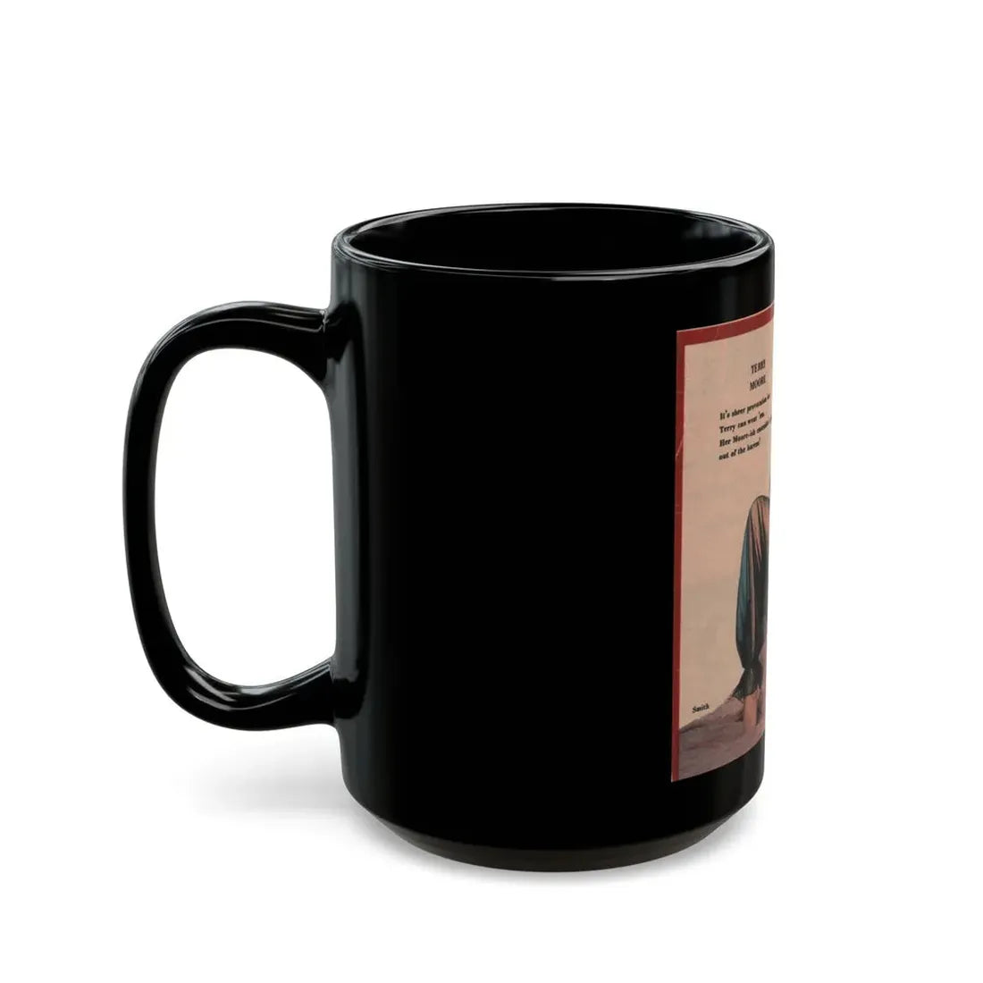 Terry Moore #590 - 4.5x4.5 Magazine Page Photo Clipping (Vintage Female Icon) Black Coffee Mug - Go Mug Yourself