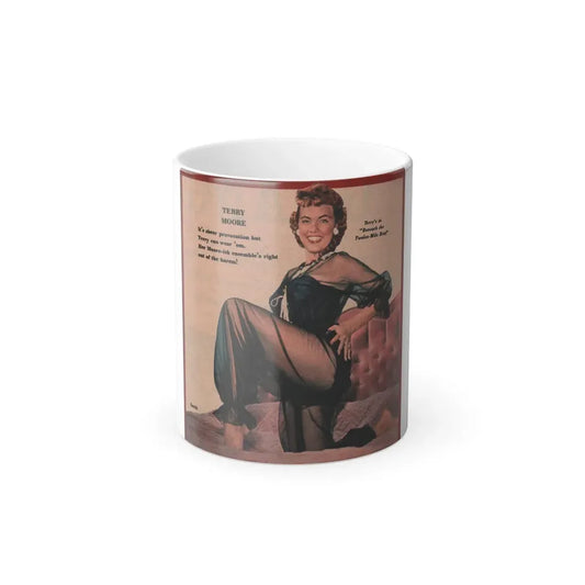 Terry Moore #590 - 4.5x4.5 Magazine Page Photo Clipping (Vintage Female Icon) Color Changing Mug 11oz 11oz - Go Mug Yourself