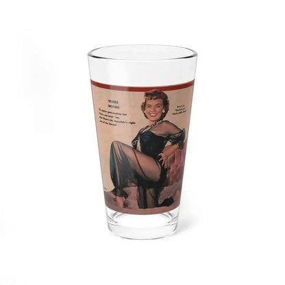 Terry Moore #590 - 4.5x4.5 Magazine Page Photo Clipping (Vintage Female Icon) Pint Glass 16oz 16oz - Go Mug Yourself
