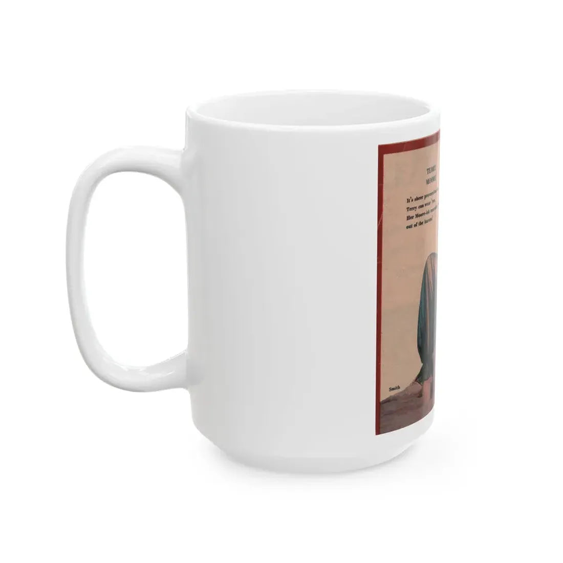 Terry Moore #590 - 4.5x4.5 Magazine Page Photo Clipping (Vintage Female Icon) White Coffee Mug - Go Mug Yourself