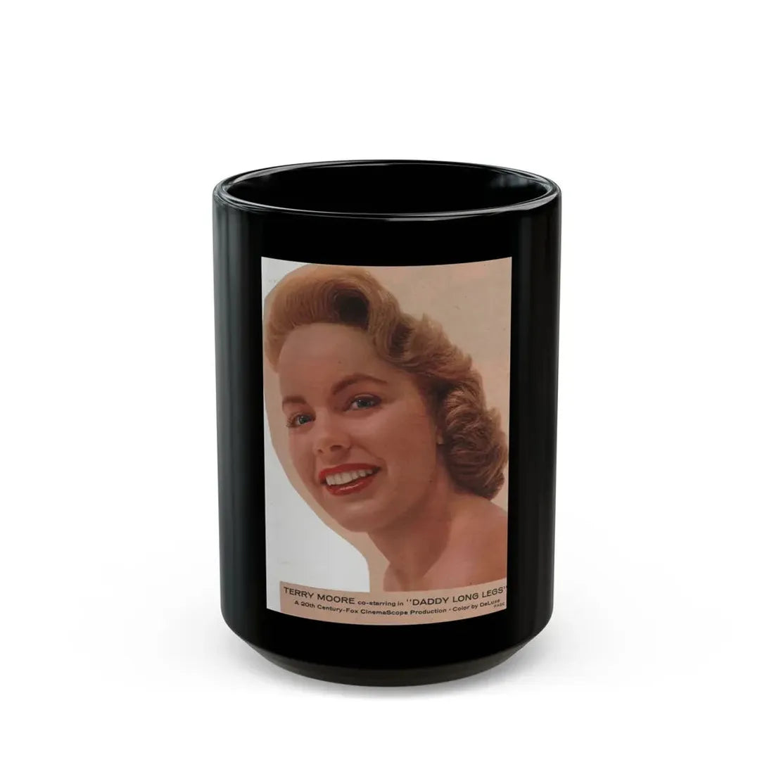 Terry Moore #591 - 5.5x8 Magazine Page Photo Clipping (Vintage Female Icon) Black Coffee Mug 15oz - Go Mug Yourself