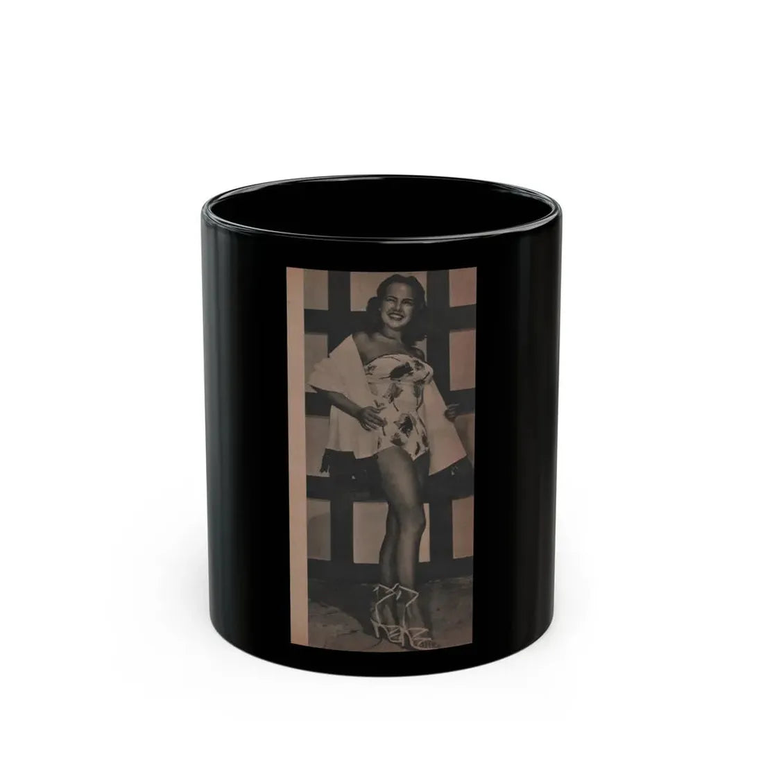 Terry Moore #592 - Magazine Page Photo (Vintage Female Icon) Black Coffee Mug 11oz - Go Mug Yourself