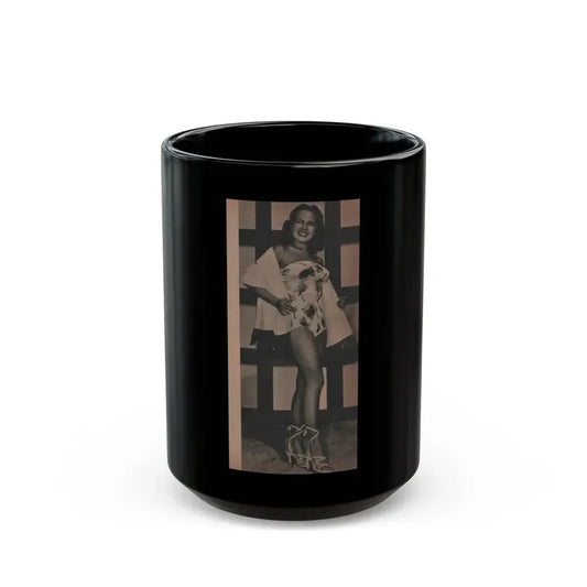 Terry Moore #592 - Magazine Page Photo (Vintage Female Icon) Black Coffee Mug 15oz - Go Mug Yourself
