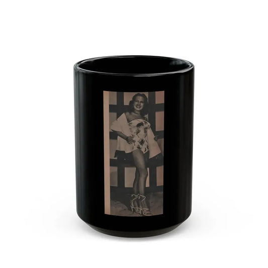 Terry Moore #592 - Magazine Page Photo (Vintage Female Icon) Black Coffee Mug 15oz - Go Mug Yourself