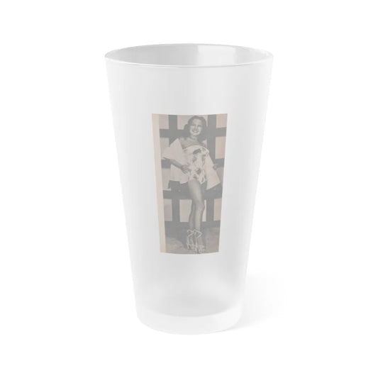 Terry Moore #592 - Magazine Page Photo (Vintage Female Icon) Frosted Pint Glass 16oz-16oz-Frosted-Go Mug Yourself
