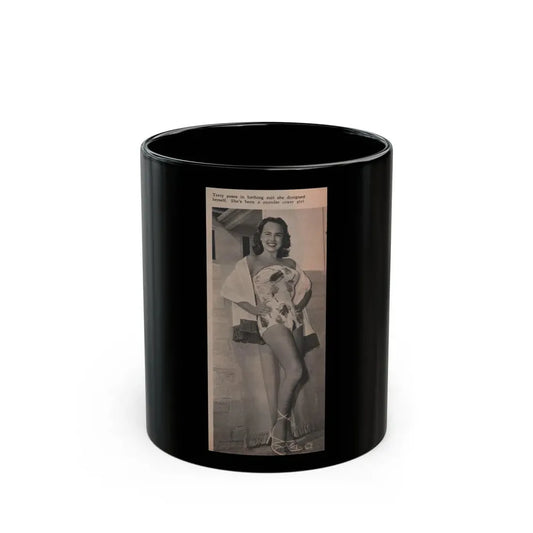Terry Moore #593 - 3x7 Magazine Page Photo Clipping (Vintage Female Icon) Black Coffee Mug 11oz - Go Mug Yourself