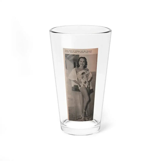 Terry Moore #593 - 3x7 Magazine Page Photo Clipping (Vintage Female Icon) Pint Glass 16oz 16oz - Go Mug Yourself