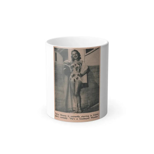 Terry Moore #594 - 2.25x3.5 Magazine Page Photo Clipping (Vintage Female Icon) Color Changing Mug 11oz 11oz - Go Mug Yourself