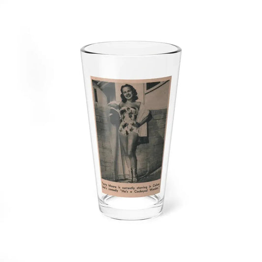 Terry Moore #594 - 2.25x3.5 Magazine Page Photo Clipping (Vintage Female Icon) Pint Glass 16oz 16oz - Go Mug Yourself
