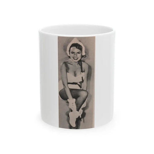Terry Moore #595 - 2x4.5 Magazine Page Photo Clipping (Vintage Female Icon) White Coffee Mug 11oz - Go Mug Yourself