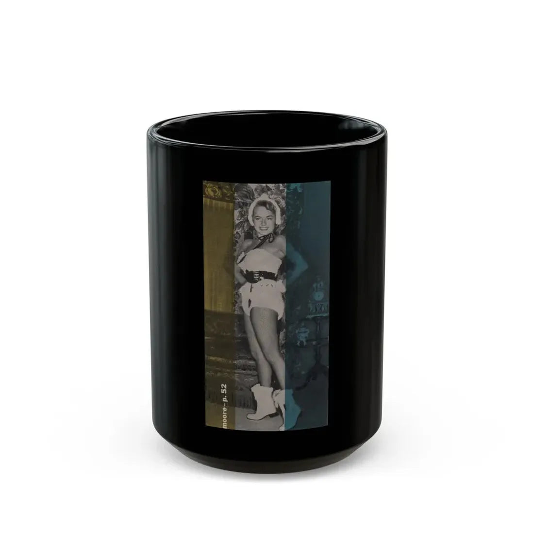 Terry Moore #596 - 3x5.5 Magazine Page Photo Clipping (Vintage Female Icon) Black Coffee Mug 15oz - Go Mug Yourself