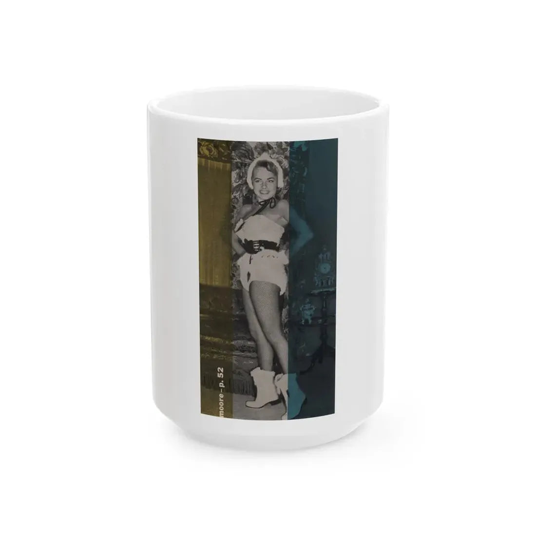 Terry Moore #596 - 3x5.5 Magazine Page Photo Clipping (Vintage Female Icon) White Coffee Mug 15oz - Go Mug Yourself